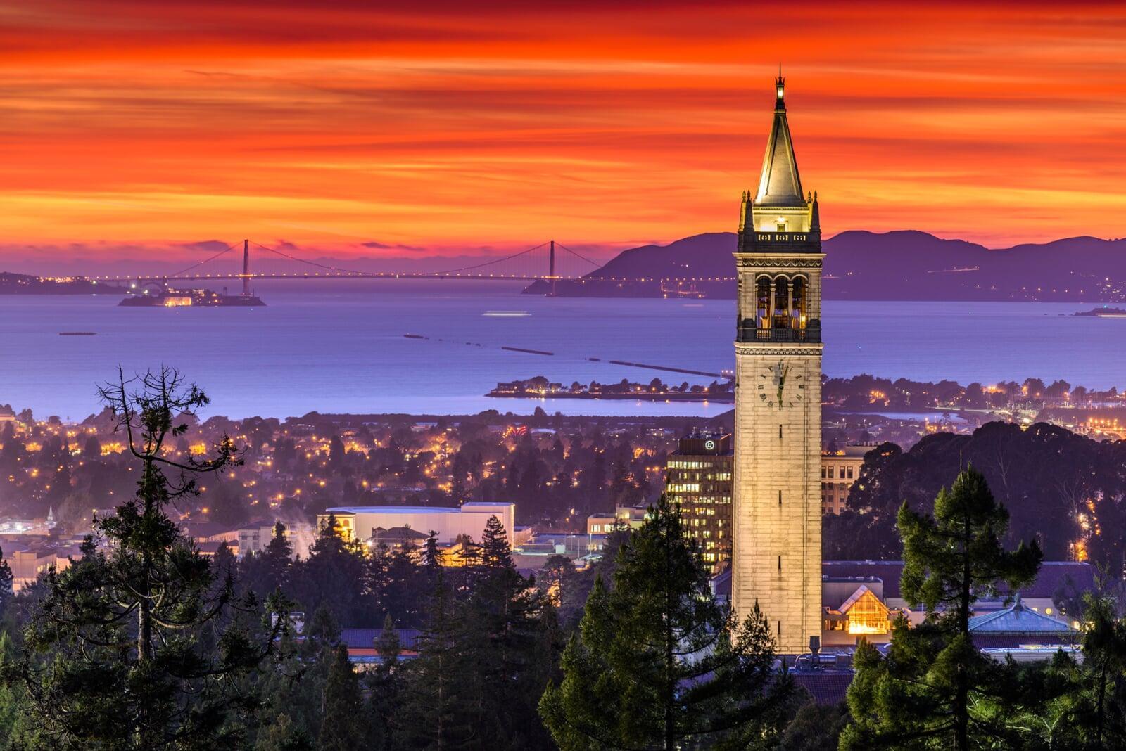 UC Berkeley with a Bay Area sunset