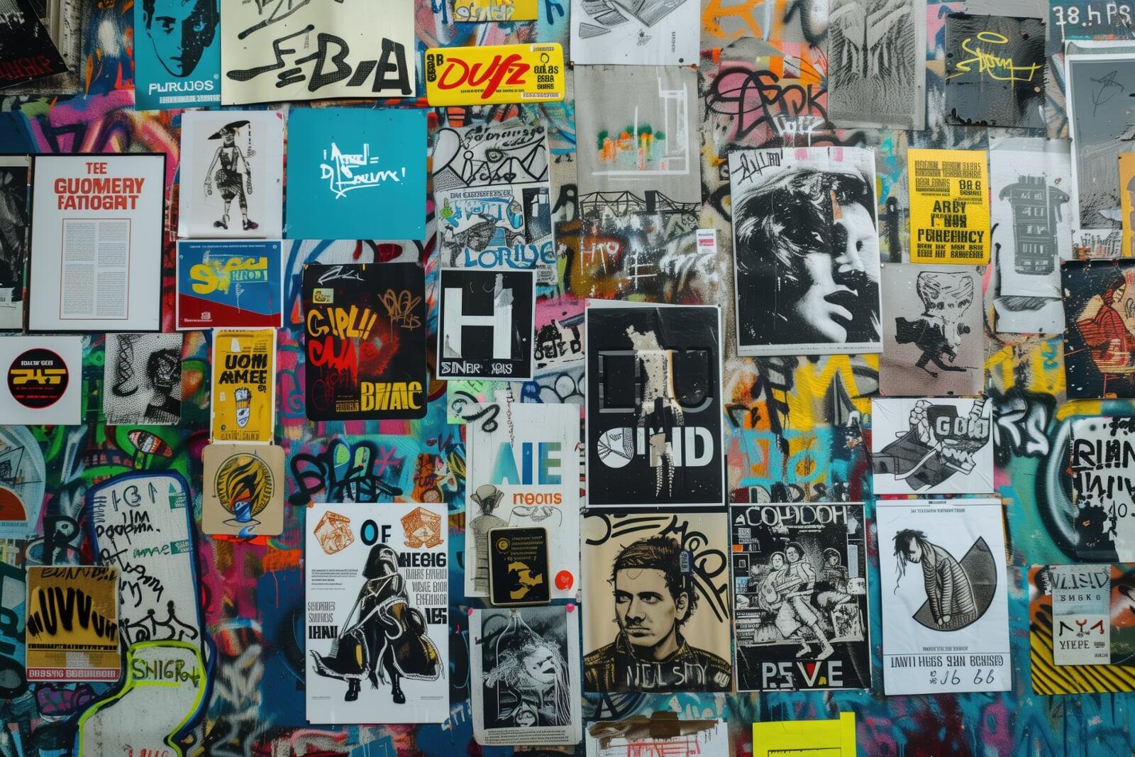 Posters on a wall